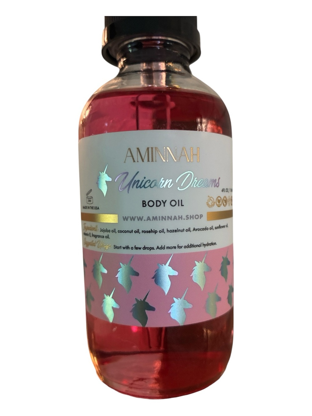 Aminnah Unicorn Dreams Pink Body Oil